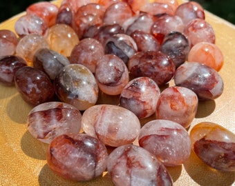 Beautiful Fire Quartz Tumbled Stone *Hematoid *Balance *Self-Esteem *Focus