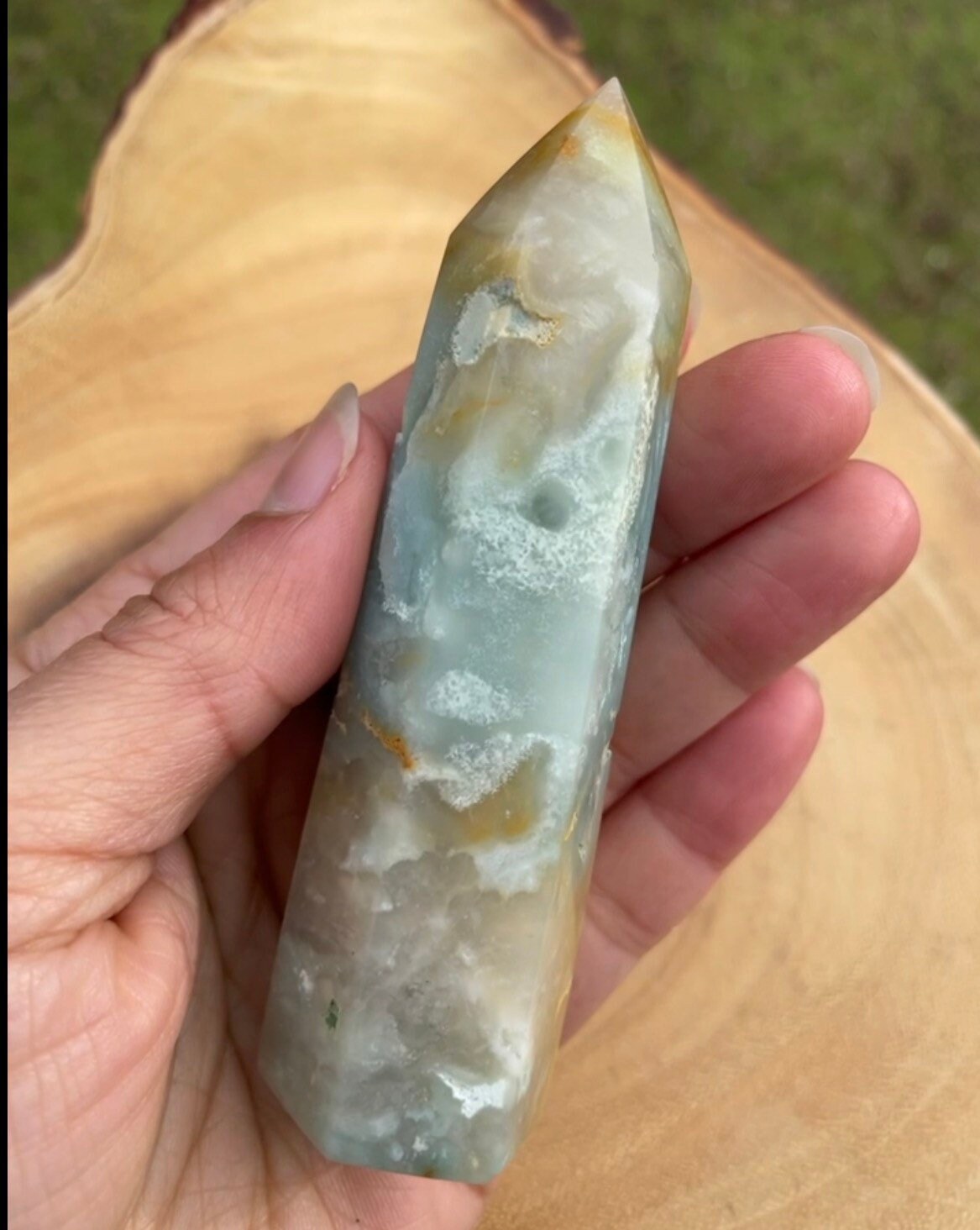 Blue Sky Quartz Point balancing manifestation Etsy