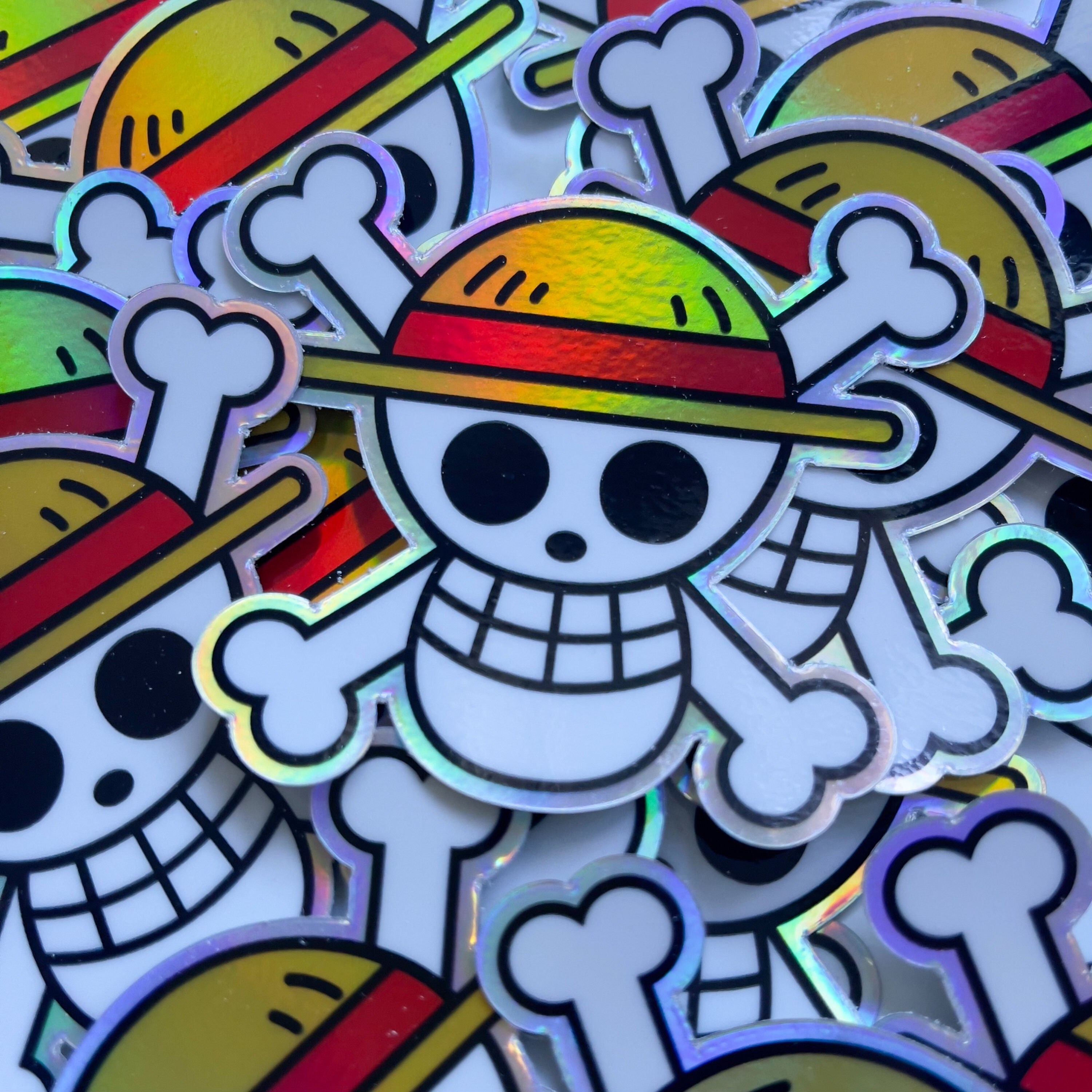 One Piece Holographic Sticker | Straw Hat Crew Anime, Car Decal and V…