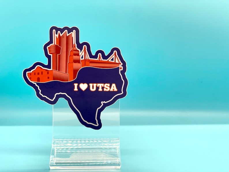 Utsa Logo Sticker I Love UTSA San Antonio Texas Sticker - Etsy