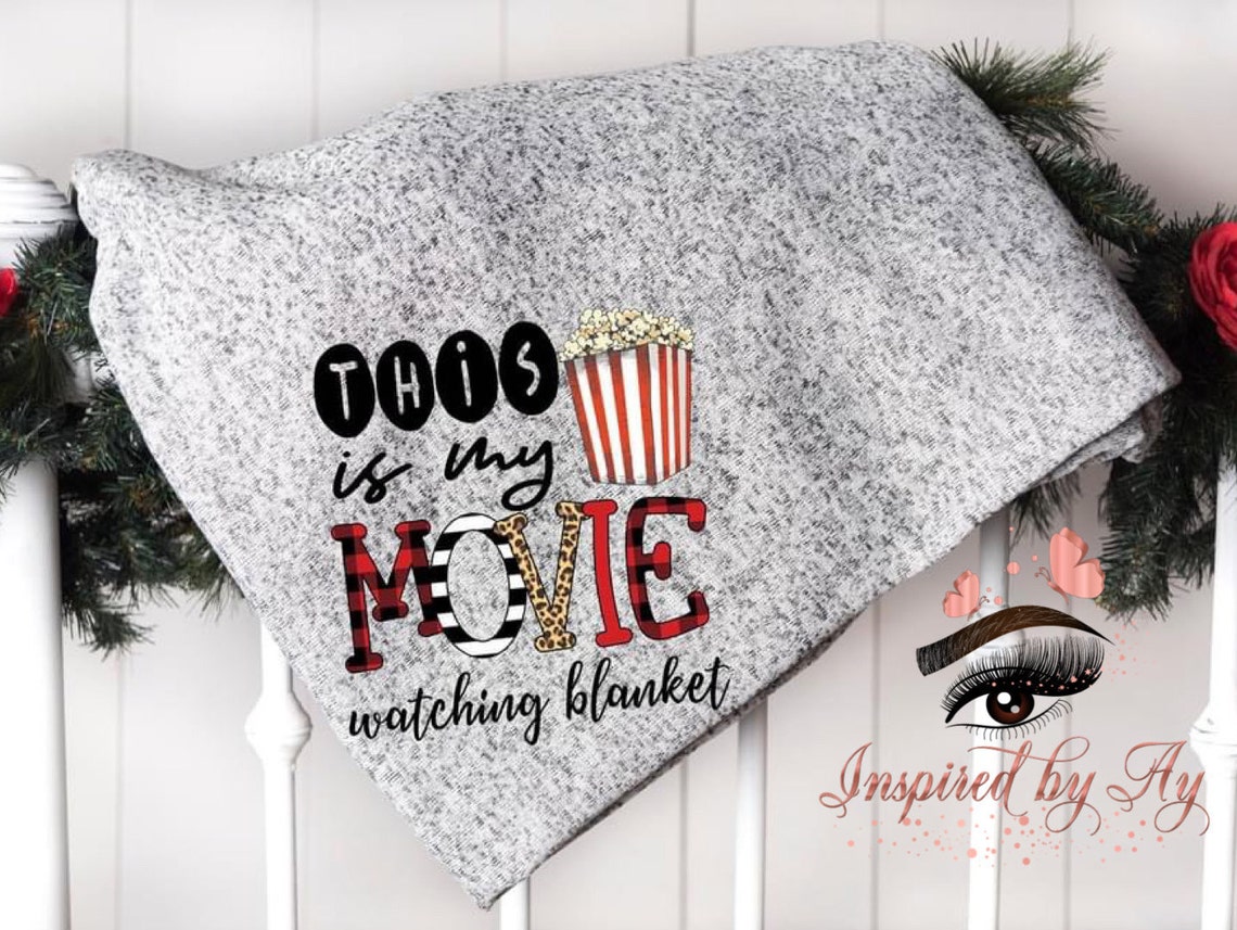 This Is My Movie Watching Blanket Christmas Fleece Throw Etsy