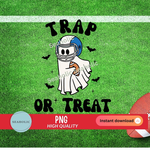 Trap or Treat Halloween PNG, American Football Player, Goalie American Football,  Kid's Halloween costume, Cute Ghost Playing Football