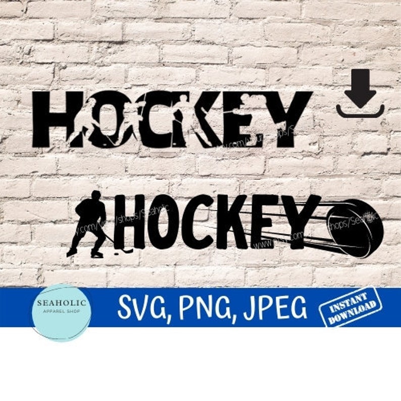 Download Hockey Svg Silhouette Hockey Cricut Hockey Shirt Design Etsy