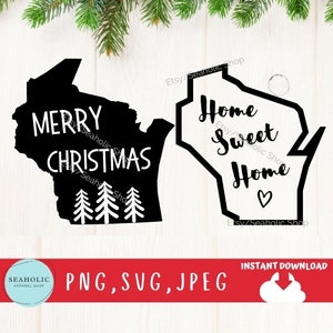 Wisconsin Christmas Svg, Wisconsin State SVG, Wisconsin Home svg, Wisconsin State Clipart, WI svg file, Wisconsin cut file, wisconsin vector