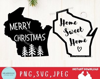 Wisconsin Christmas Svg, Wisconsin State SVG, Wisconsin Home svg, Wisconsin State Clipart, WI svg file, Wisconsin cut file, wisconsin vector