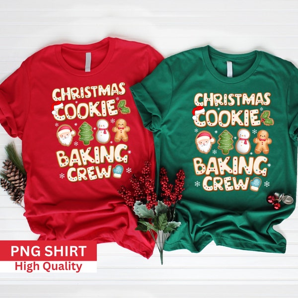 Christmas Cookie Baking Crew Png Sublimation, Christmas Baking Crew Matching Tee, Family Christmas, Gingerbread Santa Christmas Baking Team