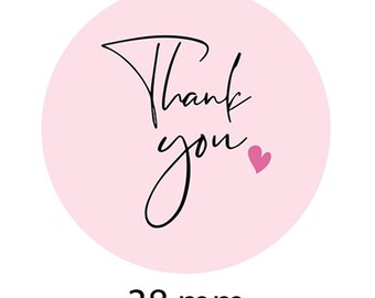 STICKERS "Thank you", 120 pieces, stickers, gift packaging, shop equipment, guest gift, scrapbooking