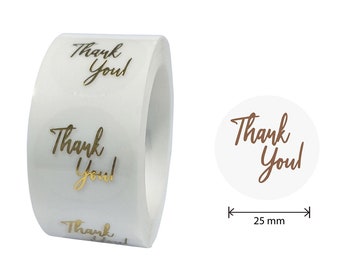 STICKERS "Thank you", 500 pieces, stickers, gift packaging, shop equipment, guest gift, scrapbooking