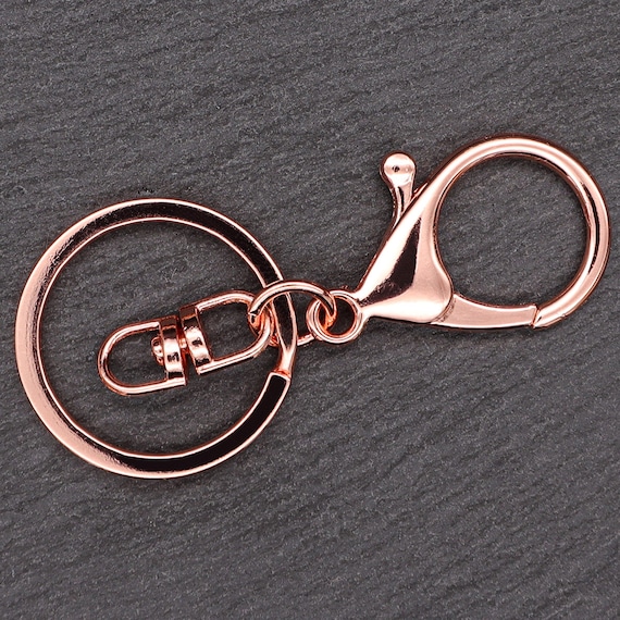 KEYCHAIN Rose Gold Carabiner Swivel Key Ring Lucky Charm Gift Idea Charm  for Keys Bag Charm 