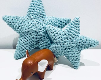 ALMOHADA ESTRELLA, estrella de mar, hilo de cinta, hilo de ganchillo, habitación infantil, accesorio para el hogar, decoración, baby shower, regalo de nacimiento, hecho a mano