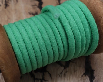 0.98 EUR/meter rubber cord 3 mm, APPLE GREEN, rubber cord, elastic cord, band, round rubber, hat rubber, rubber band, elastic cord, elastic band, soft