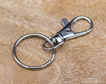 KEYCHAIN Silver Carabiner Swivel Key Ring Lucky Charm Gift Idea Charm for Keys Bag Charm