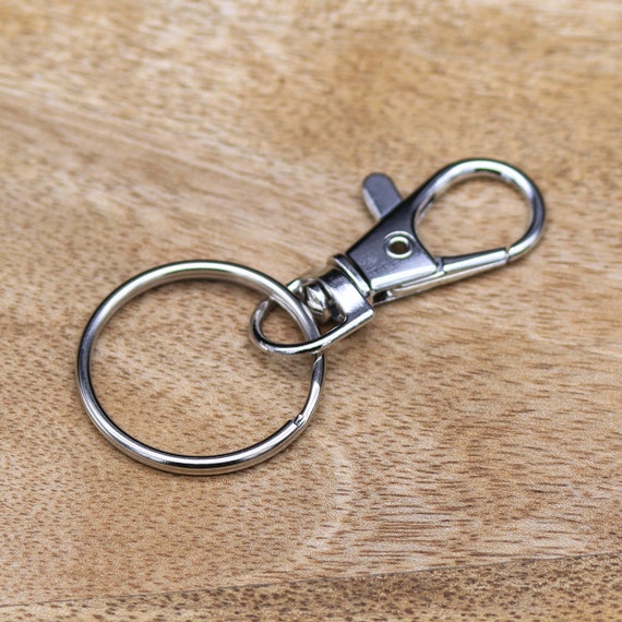 KEYCHAIN Silver Carabiner Swivel Key Ring Lucky Charm Gift Idea Charm for  Keys Bag Charm 