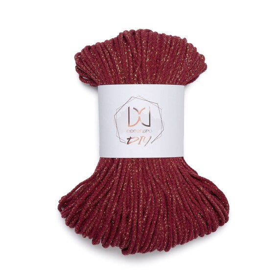 Knity Macrame Craft Cord 5mm Yarn 100m Fiber Crochet Knitting Braiding  Knotting Weaving Chain Thread Handmade