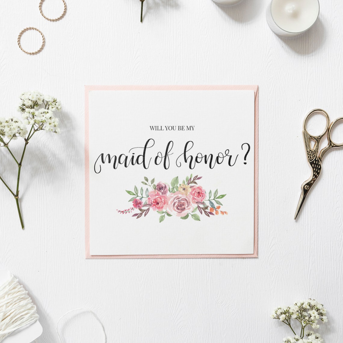Maid Of Honor Proposal Card Printable INSTANT DOWNLOAD Maid | Etsy