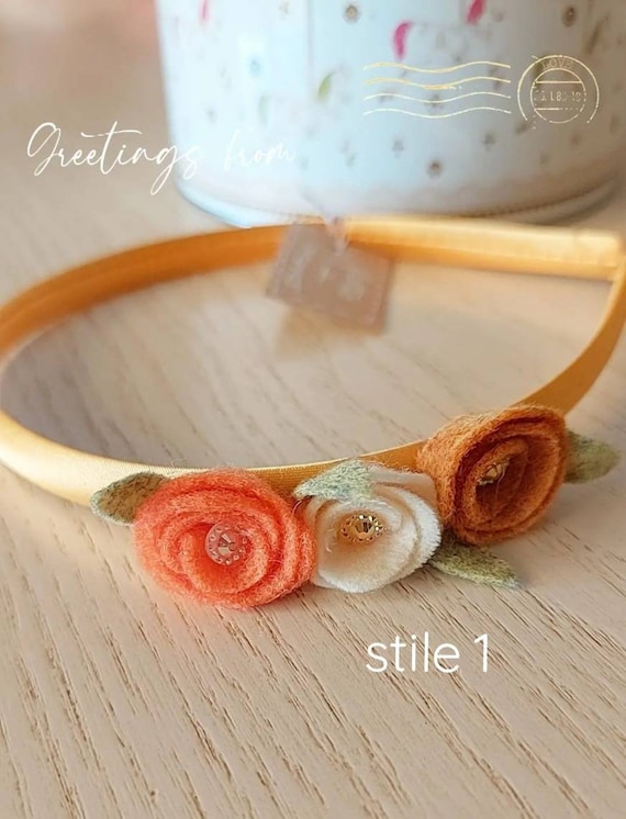 Cerchietto per bambina, cerchietto per damigella d'onore, fiocchi per capelli, cerchietto per occasioni speciali, matrimonio - Italia