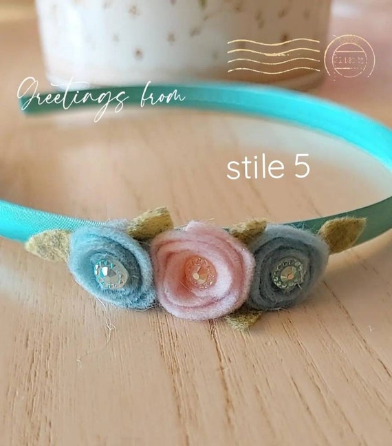 Haarallerliebst Cerchietto per capelli con fiori per ragazze – Accessori per capelli con fiori grandi in tulle rosa – Fascia con fiore per bambini