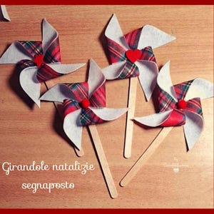 segnaposto natalizio,segnaposto di natale,girandola natalizia,natale, pranzo di natale,decorazione natale,arredo casa,segnaposto, scozzese