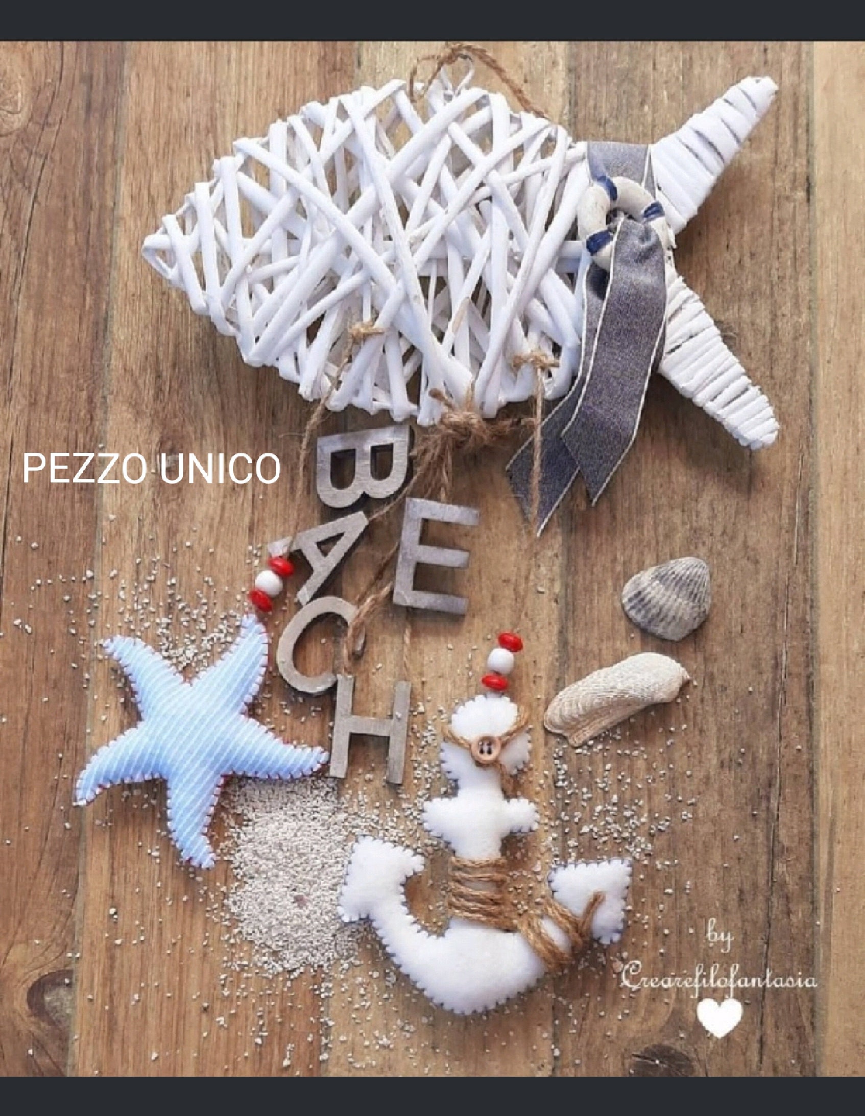 Cartello In Legno Con Stella Marina - Decorazione Estiva Per La Casa, Frasi Sulla Spiaggia E Ricordi