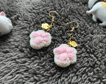 Boucles D'Oreilles Chat Fait Main - Jolies, Neuf Avec Étiquettes, Bijou Artisanal