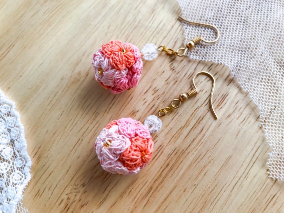 Update more than 130 crochet ball earrings latest