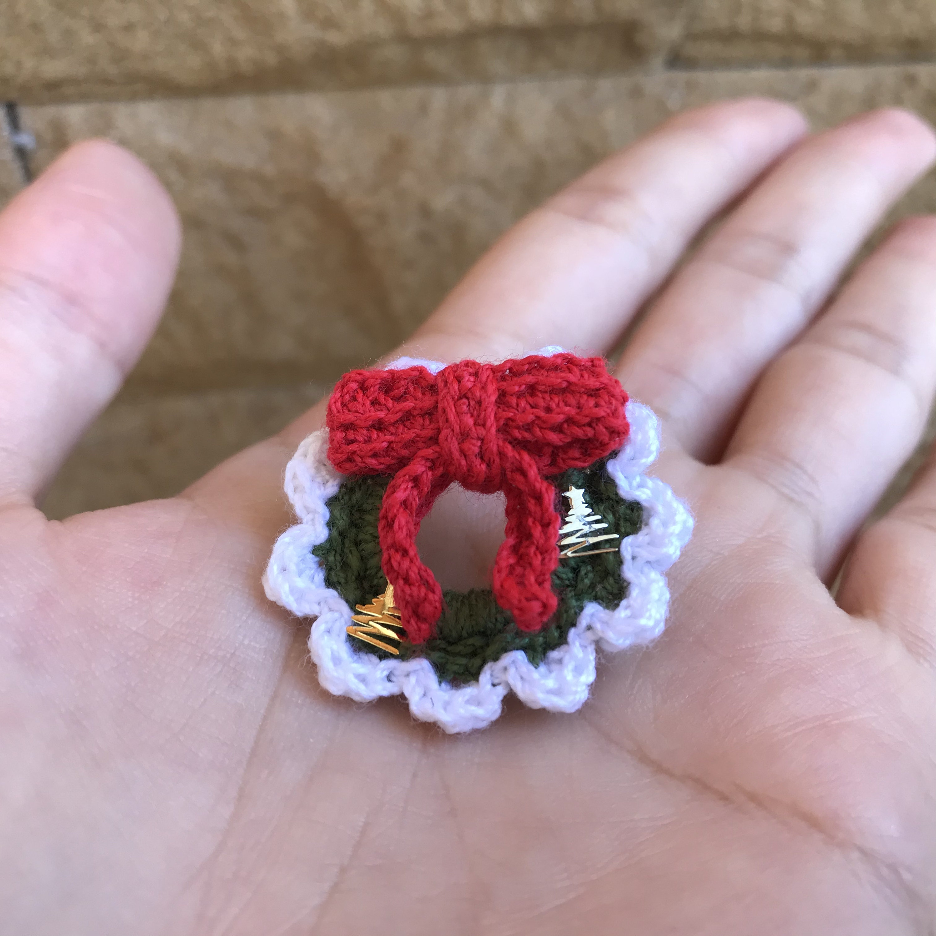 Christmas Wreath Crochet Earrings Christmas Crochet Earrings Etsy