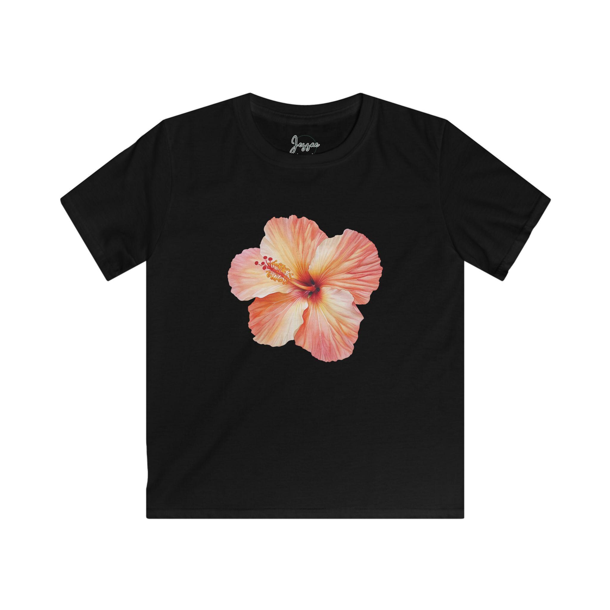Single Hibiscus Flower Baby Tee Floral Vintage Y2K 2000s