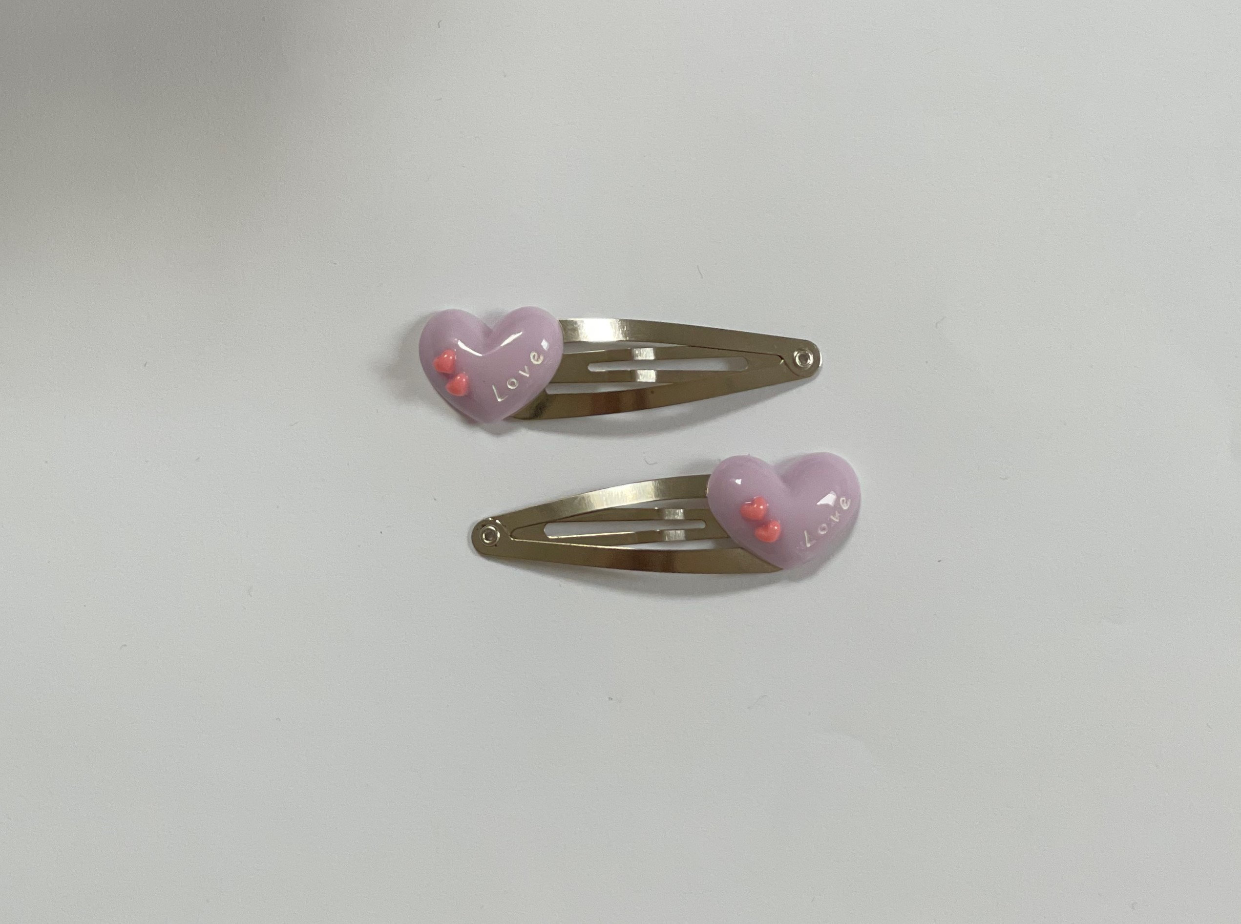 1 pair love hearts hair clips Etsy