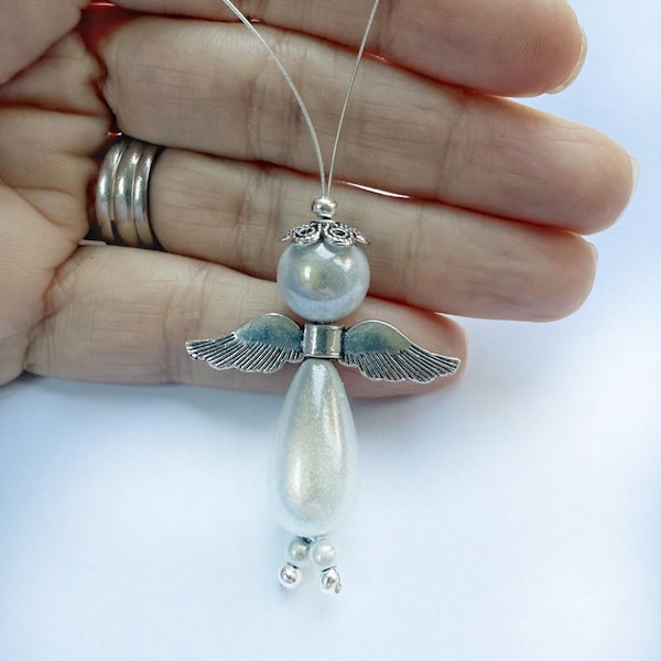 Handmade Miracle Bead Angel, Christmas Tree Decoration