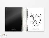 Abstract Face Journal, Journal Notebook, Notebook, Custom Notebook, Personalized Notebook, Abstract Notebook