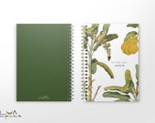 Tropical Banana Personalized Notebook, Journal, Tropical Notebook Cover, Diary, Custom Notebook,