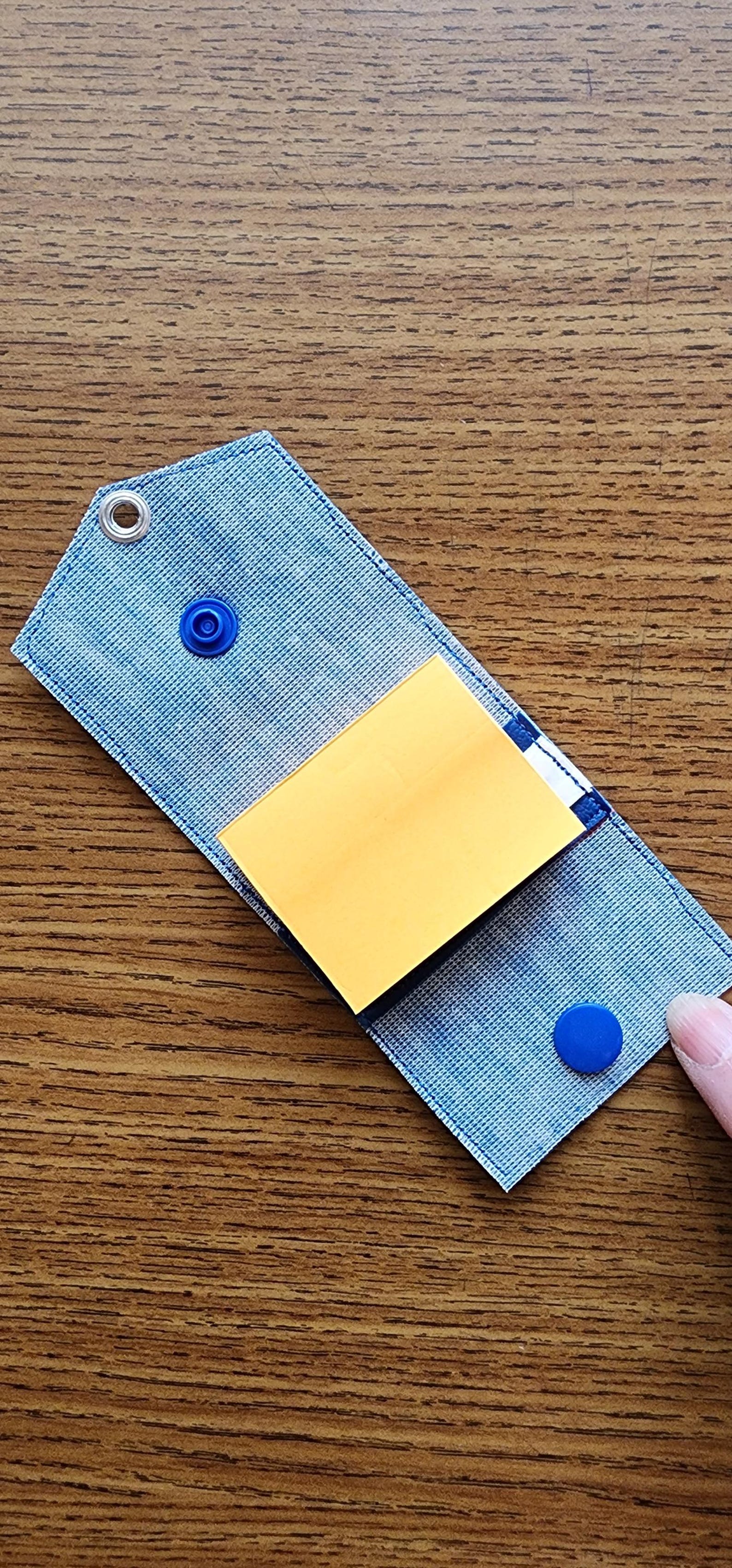 Blue Vinyl Collection - Mini Sticky Note Holder W/ Badge Reel - Etsy