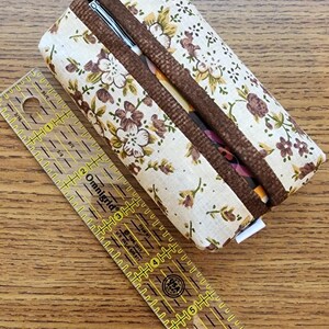 Brown Patchwork Floral Purse Tissue Holder - Lined (Includes Tissues)