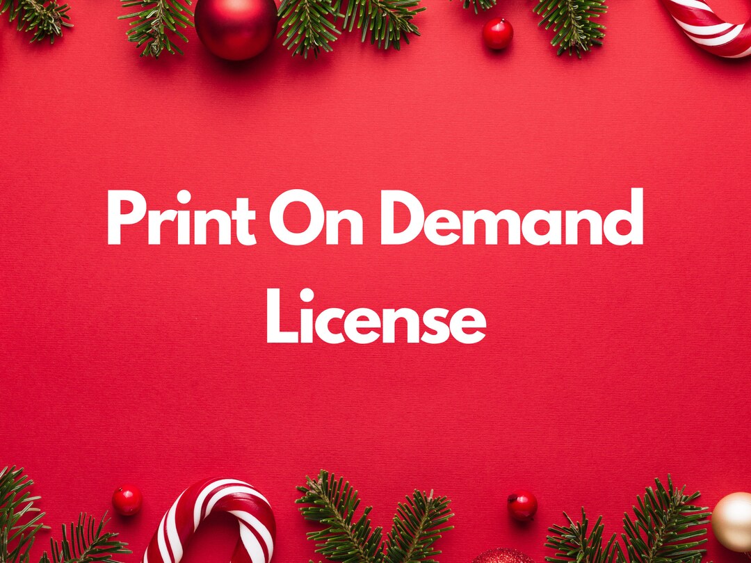 POD License Print on Demand License Etsy
