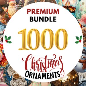 Lot de décorations de Noël - 1000 modèles de décorations PNG - Pack de sublimation de Noël best-seller - Impressions - Téléchargement numérique