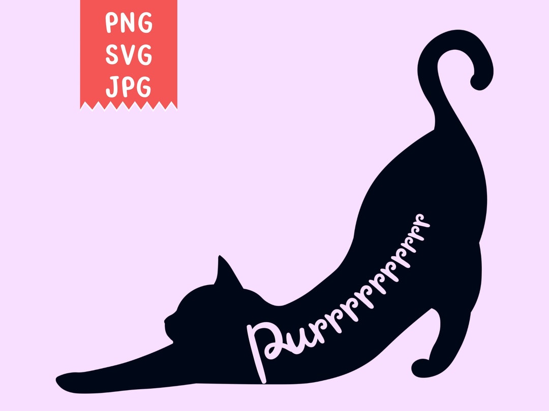 Cat Silhouette Svg Png / Ideal Decal Shirt Design or Print / Etsy