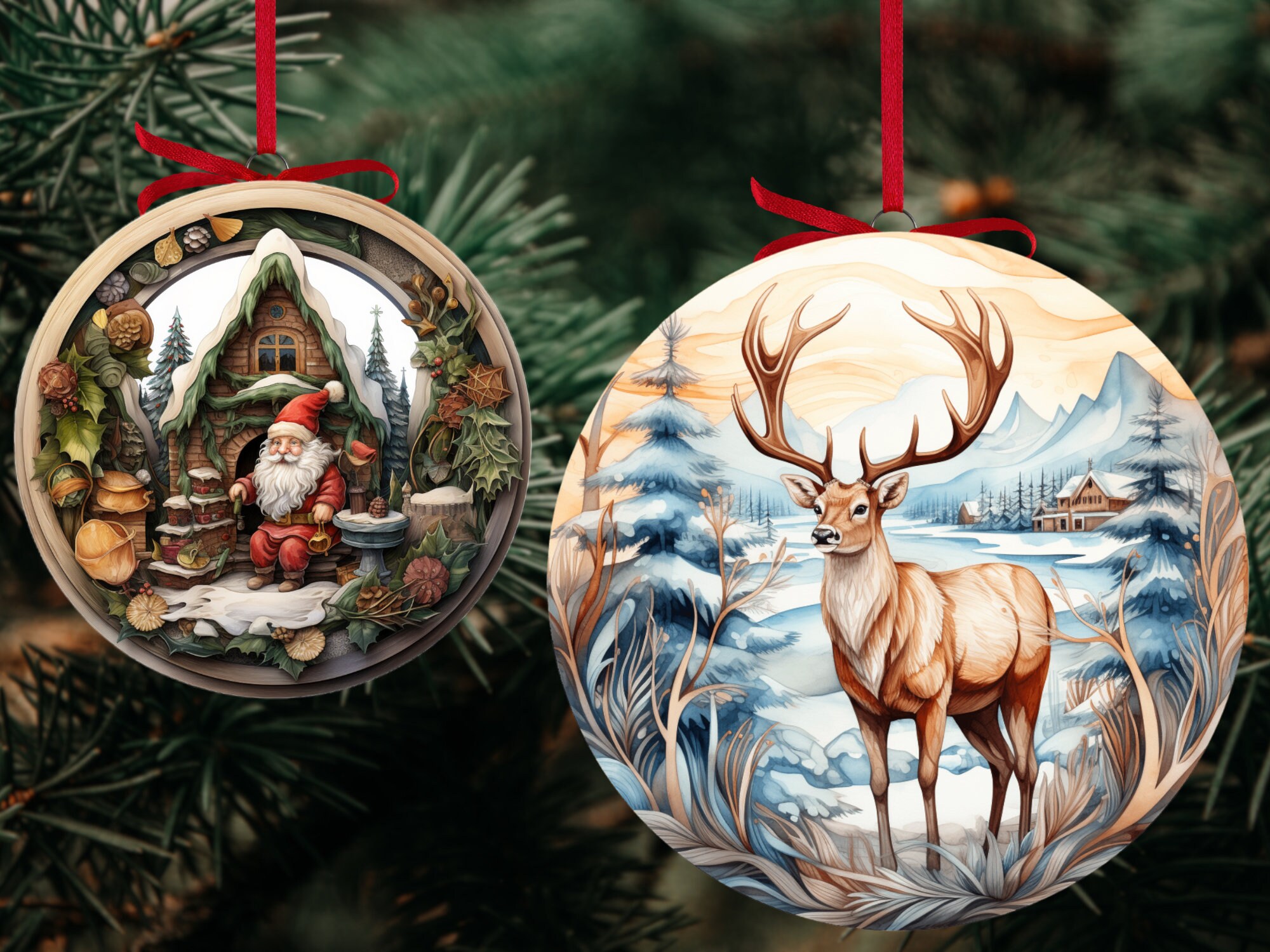 3d luxury Christmas Ornament sublimation
