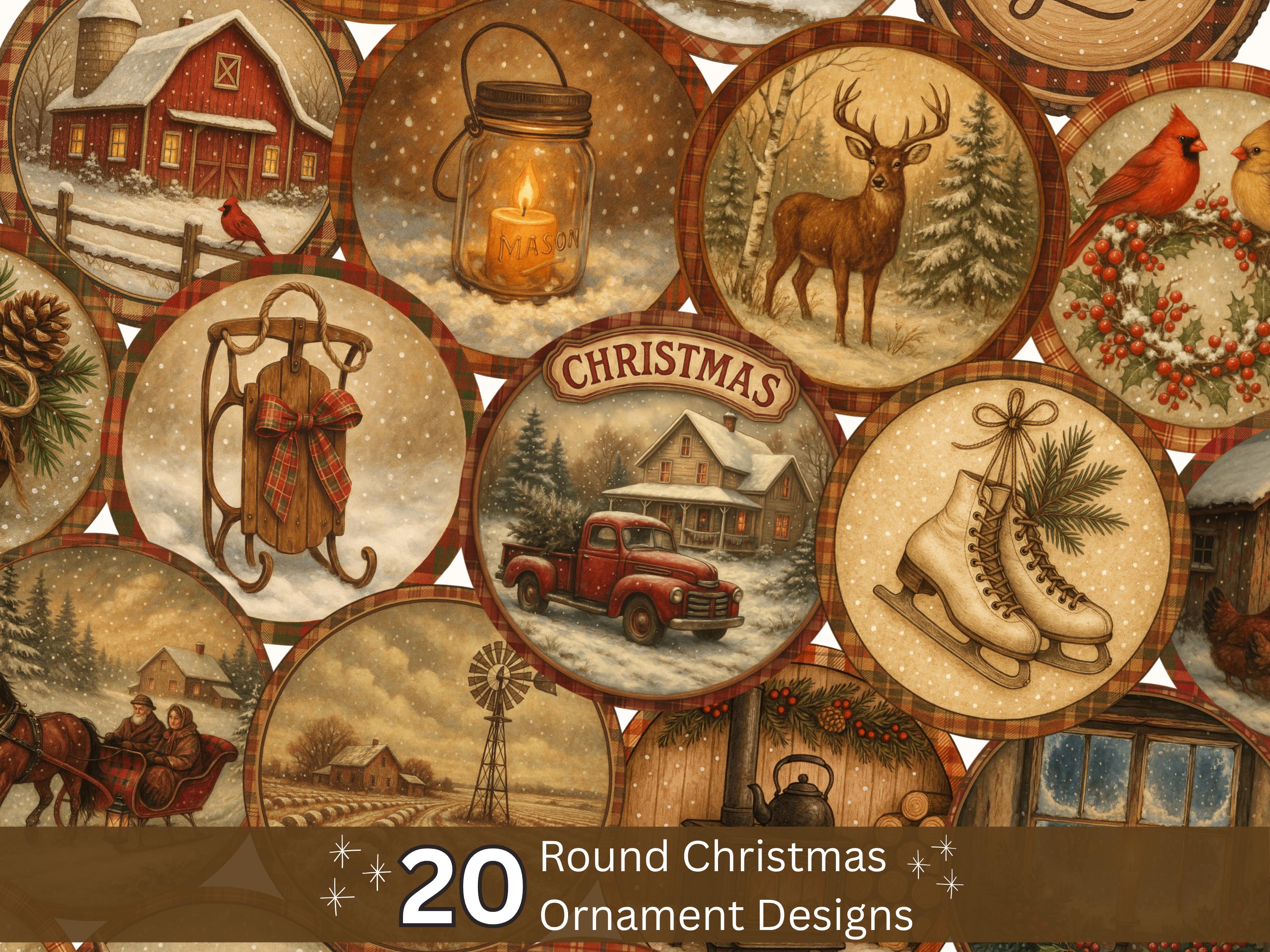 Vintage Ornament Set - Etsy