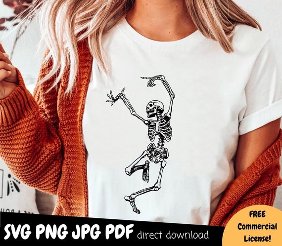 3D Skelett T-Shirt Langarm - Gruseliges Halloween Kostüm Für Herren & Damen