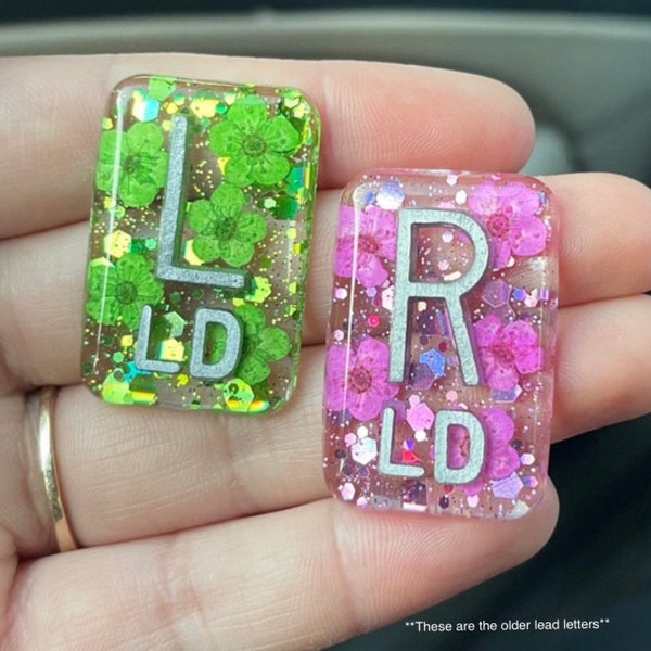 Flower & Glitter X RAY markers with initials