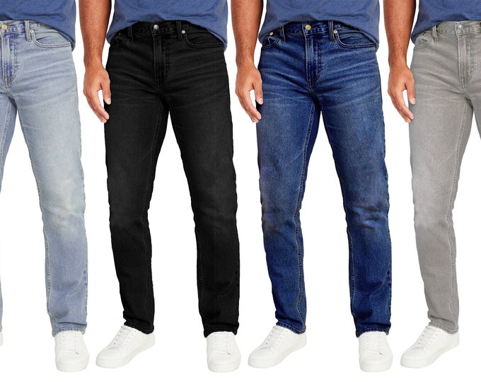 Men's 3-pack Stone Washed Stretch Denim Jeans sizes, 30-44 - Etsy