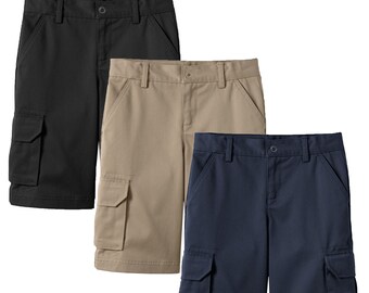 Boy's Stretch Cotton Cargo Shorts (Sizes 8-18)