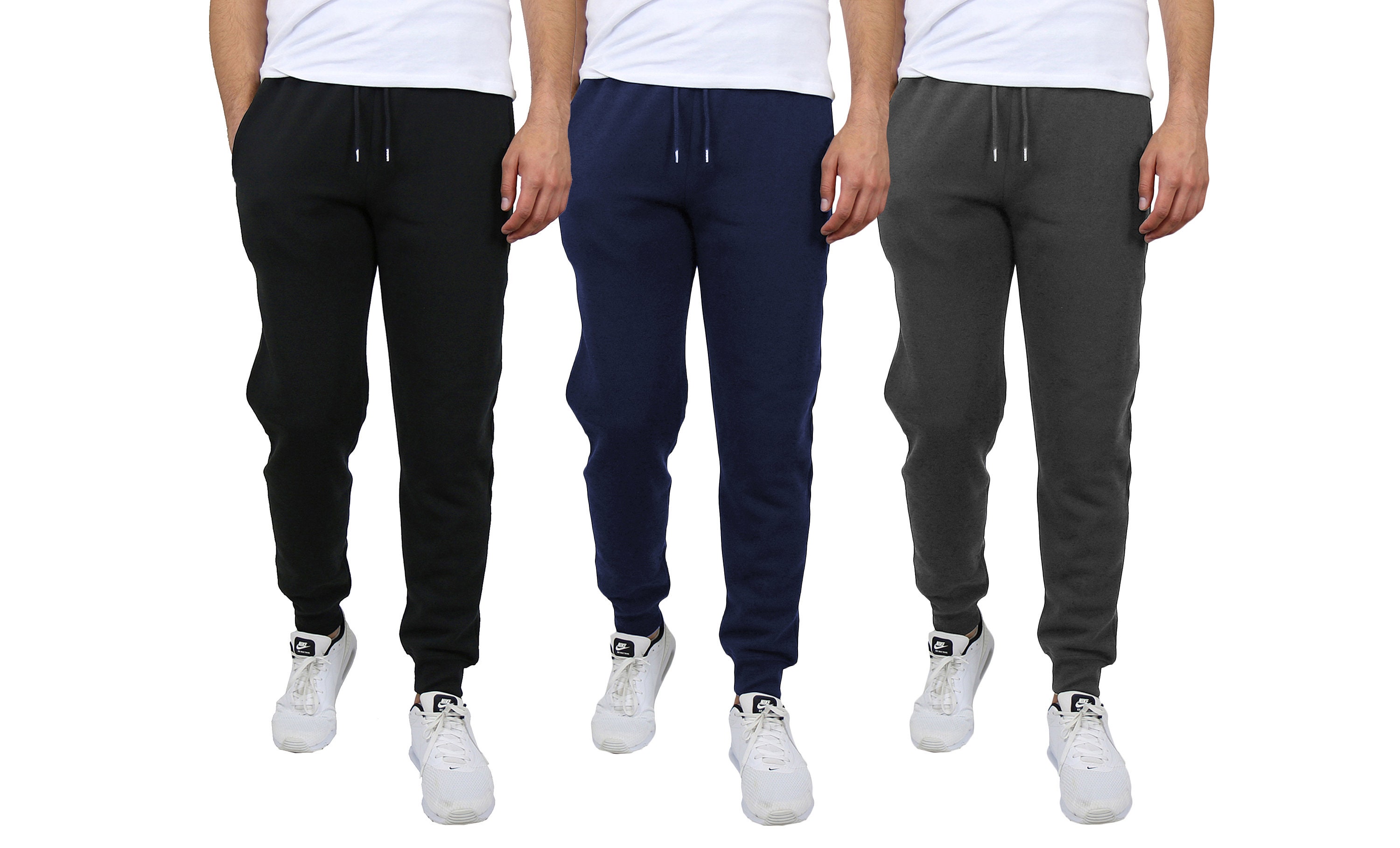 Men's 3-pack Fleece Jogger Lounge Pants sizes, S-3XL - Etsy