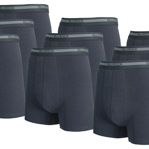 9-Pack Men's Stretch Cotton Boxer Briefs Sizes, S-2XL Charcoal