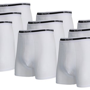 9-Pack Men's Stretch Cotton Boxer Briefs Sizes, S-2XL White