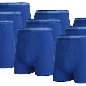 9-Pack Men's Stretch Cotton Boxer Briefs Sizes, S-2XL Medium Blue