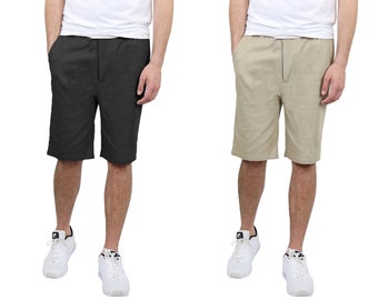 Men's Slim Fit Belted Cargo Shorts