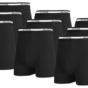 9-Pack Men's Stretch Cotton Boxer Briefs Sizes, S-2XL Black