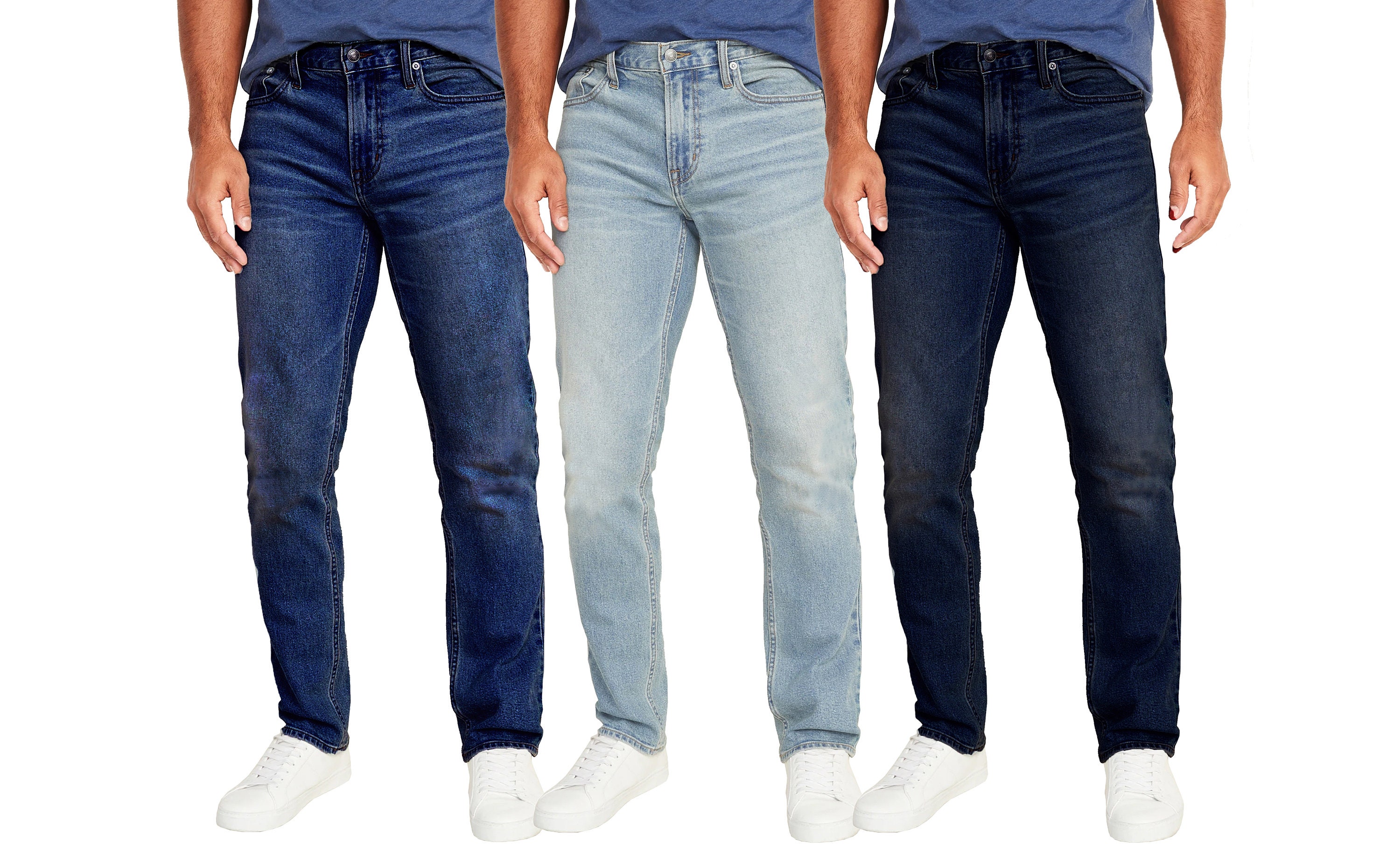 Men's Flex Stretch Slim Straight Jeans With 5 Pocket - Etsy