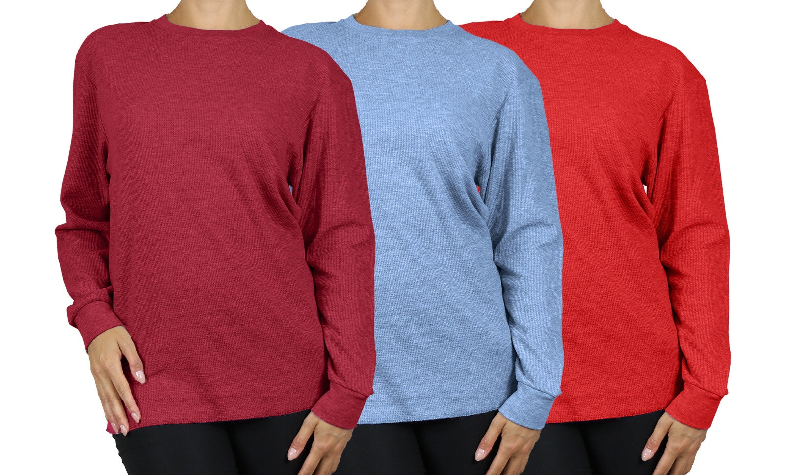 Women's 3-pack Long Sleeve Thermal Shirts 